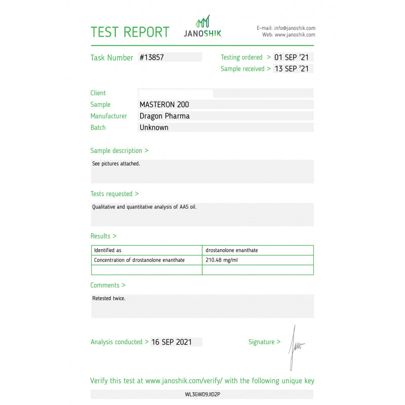 Masteron 200 Lab Test Results